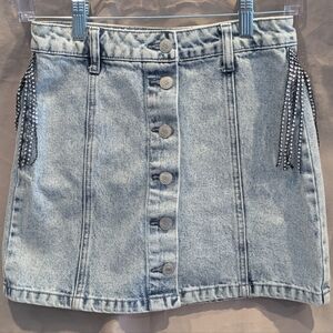 Forever 21 Light Denim Mini Skirt with Accents